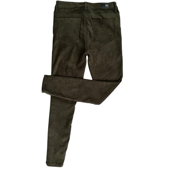 KUT From the Kloth Connie High Rise Ankle Skinny Pants Sz 6 Faux Suede Brown - Picture 4 of 8